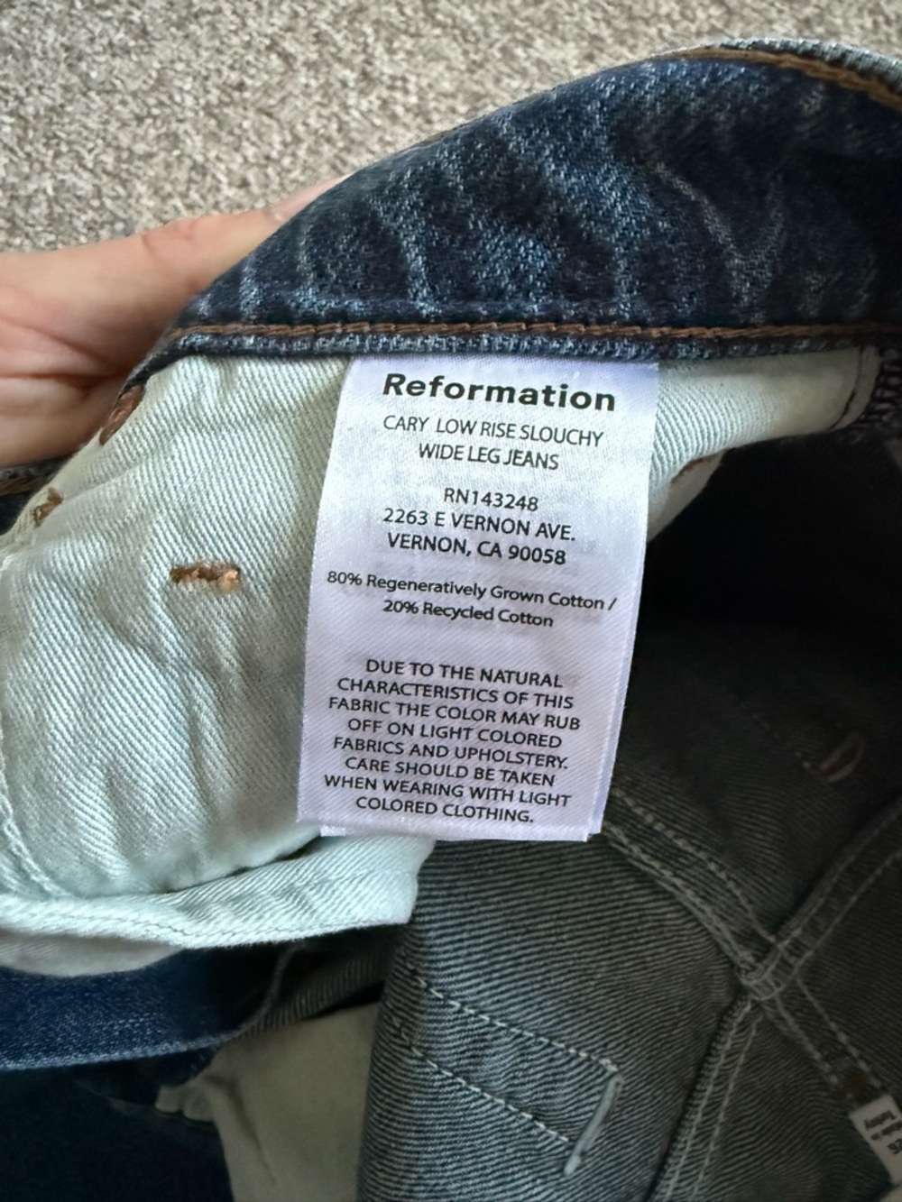 Reformation Wide-Leg Jeans - Denim Blue - Picture 4 of 5